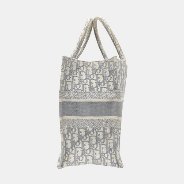 Book Tote Medium Oblique Canvas Gray