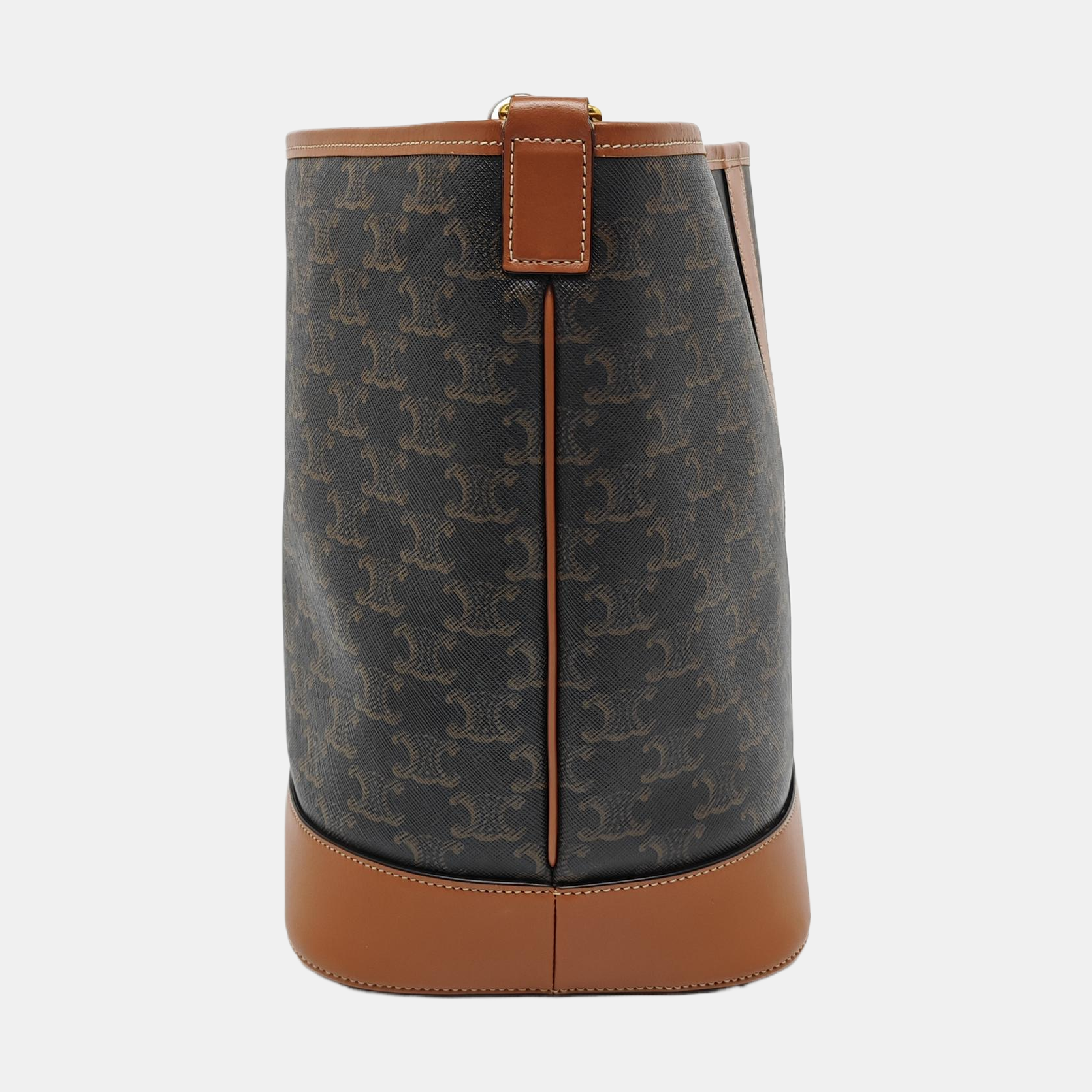 Authenticated pre-owned  TRIOMPHE CANVAS Medium Coated Canvas Yellow - Bucket Bag at Looply