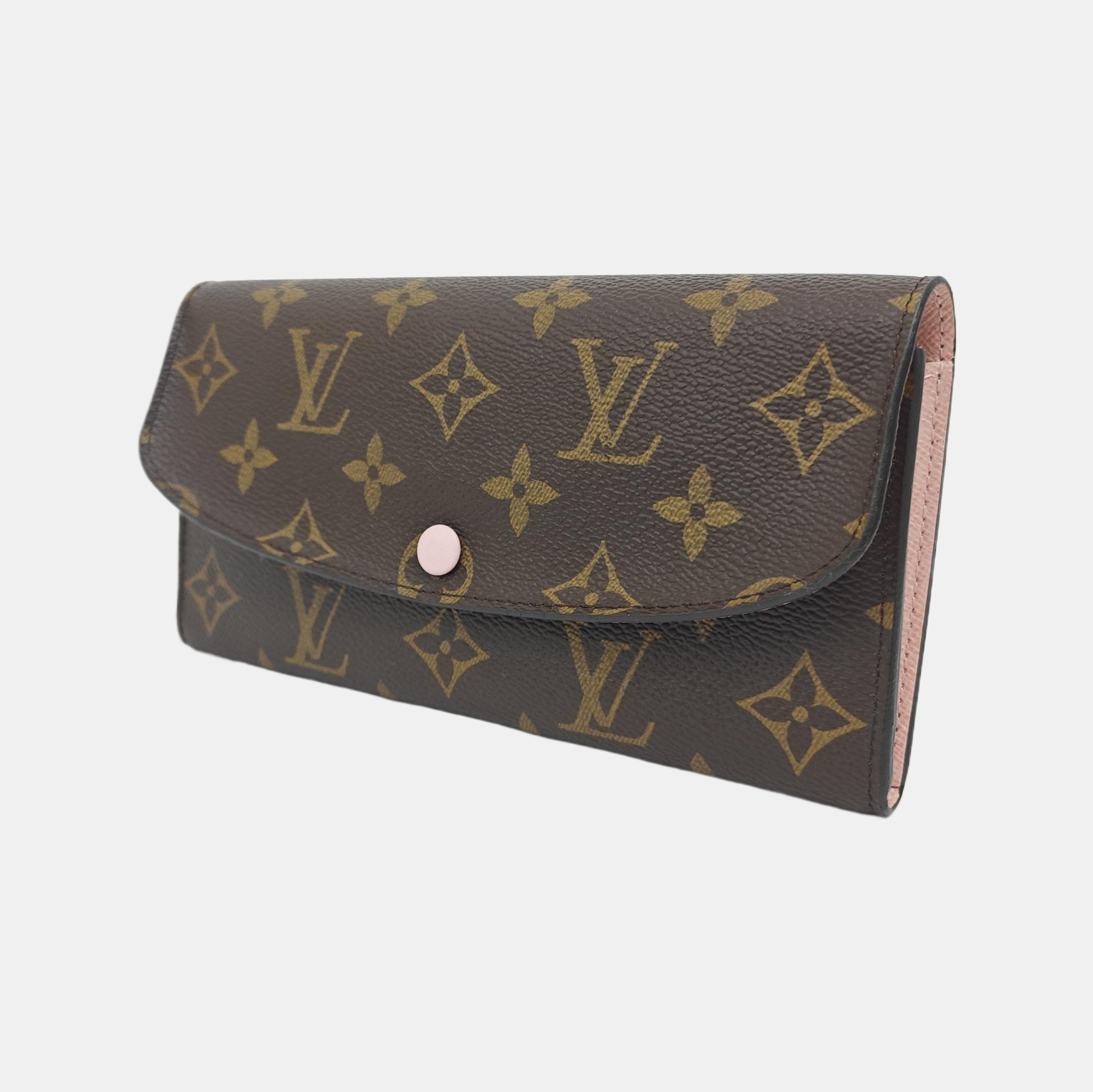 EMILIE Monogram Coated Canvas Brown Wallet