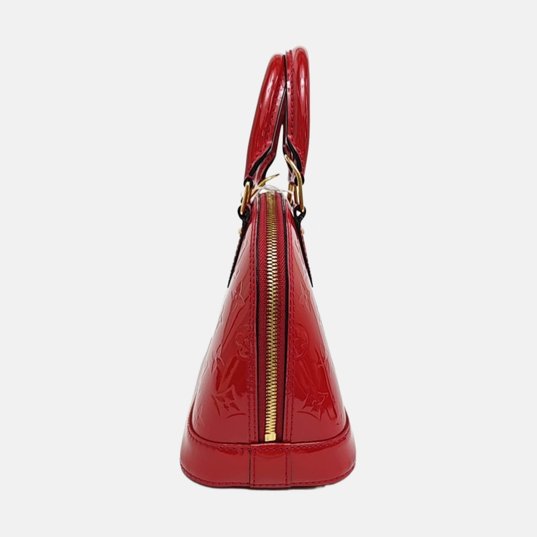 ALMA BB Monogram Patent Leather Red