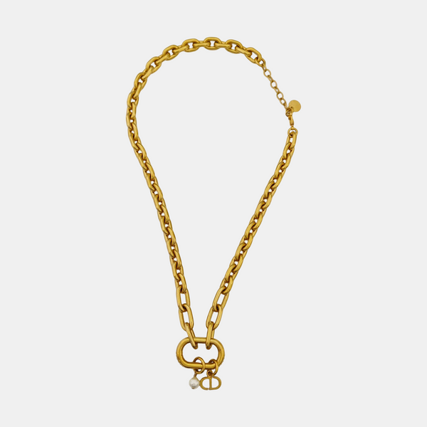 Petit CD Metal Gold Necklace