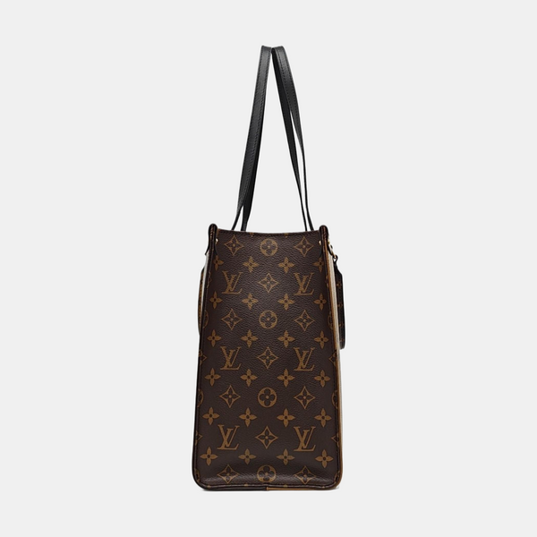 ONTHEGO MM Monogram Coated Canvas Brown