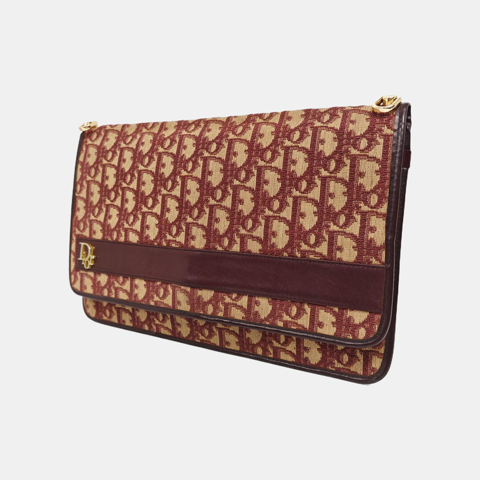 Oblique Canvas Shoulder Bag Red