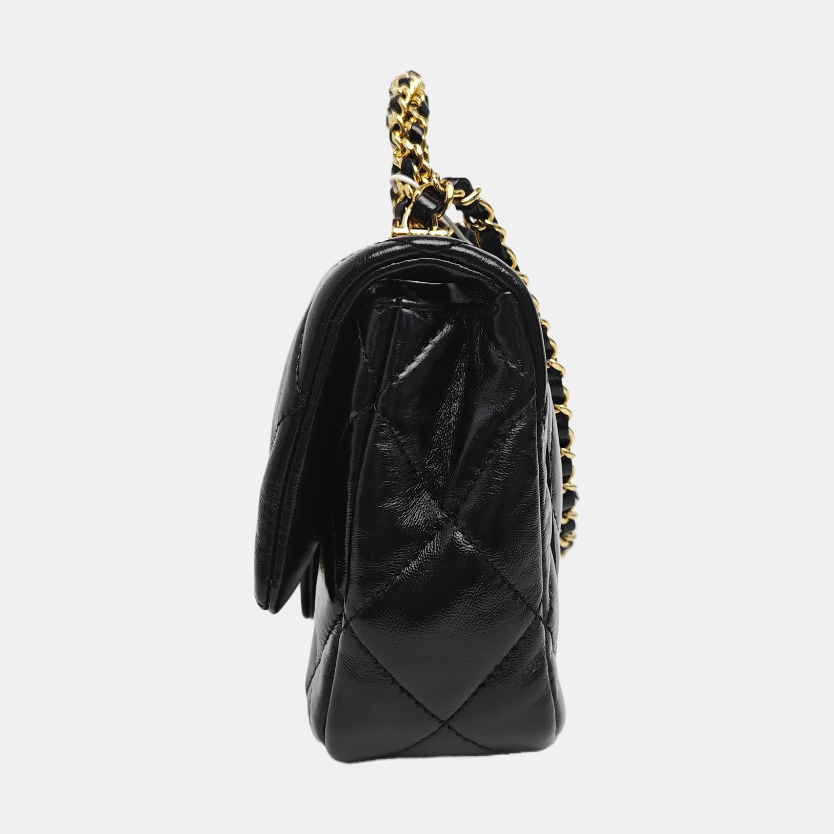 Quilted Lambskin Shoulder Bag Mini Black