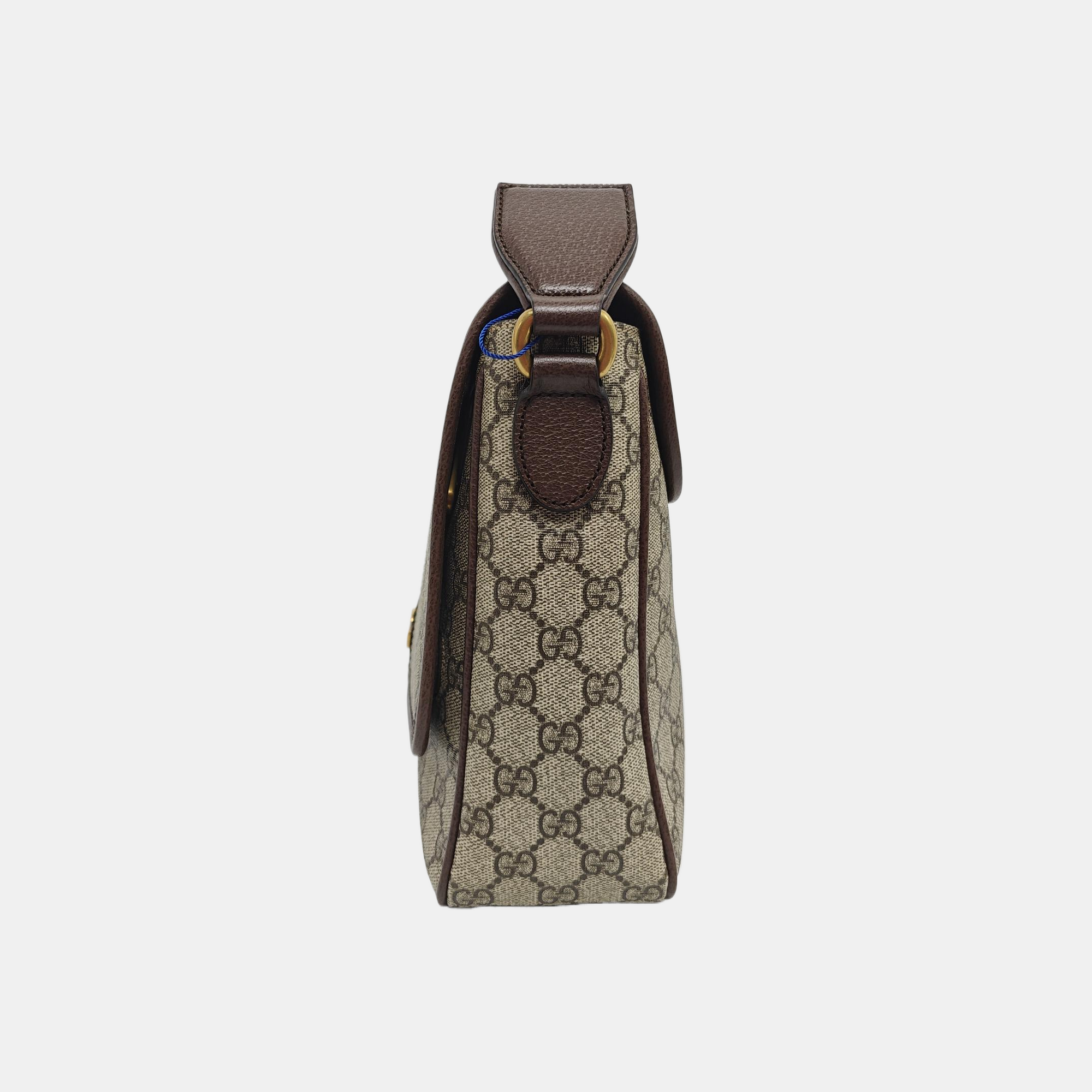 Ophidia Small Monogram Coated Canvas Beige