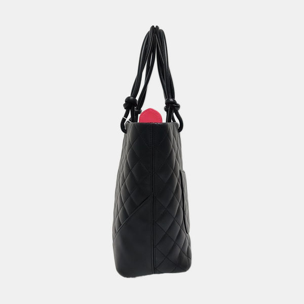 CAMBON Medium Quilted Calfskin Black