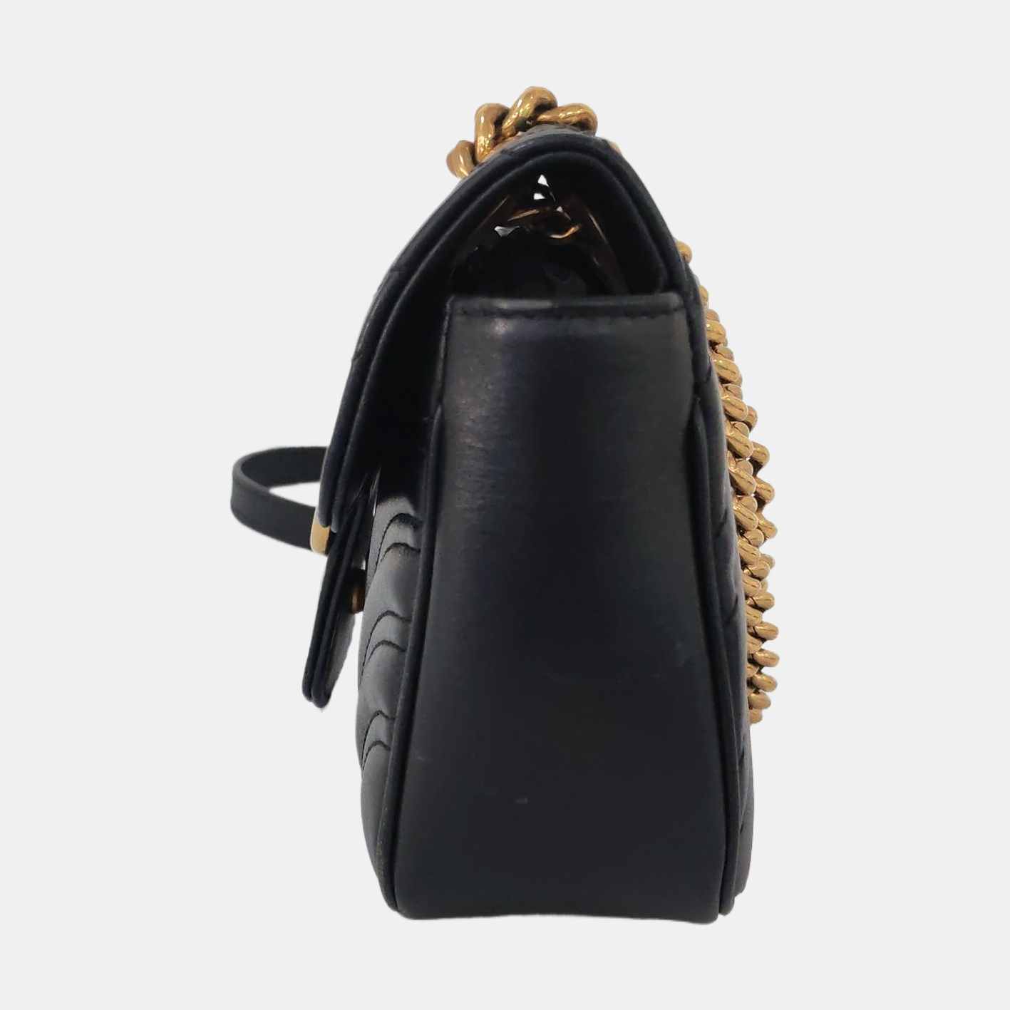 GG Marmont Small Quilted Calfskin Black