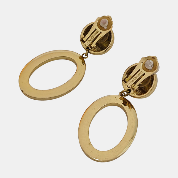 Metal Gold Clip On Earrings