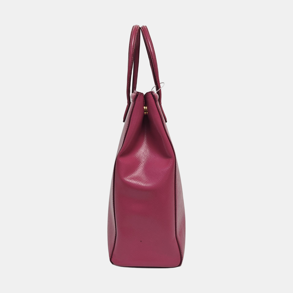 Saffiano Calfskin Top Handle Bag Red