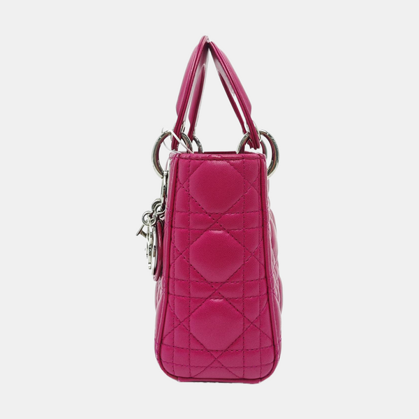 Lady Dior Mini Cannage Lambskin Red