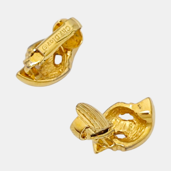 Metal Gold Clip On Earrings