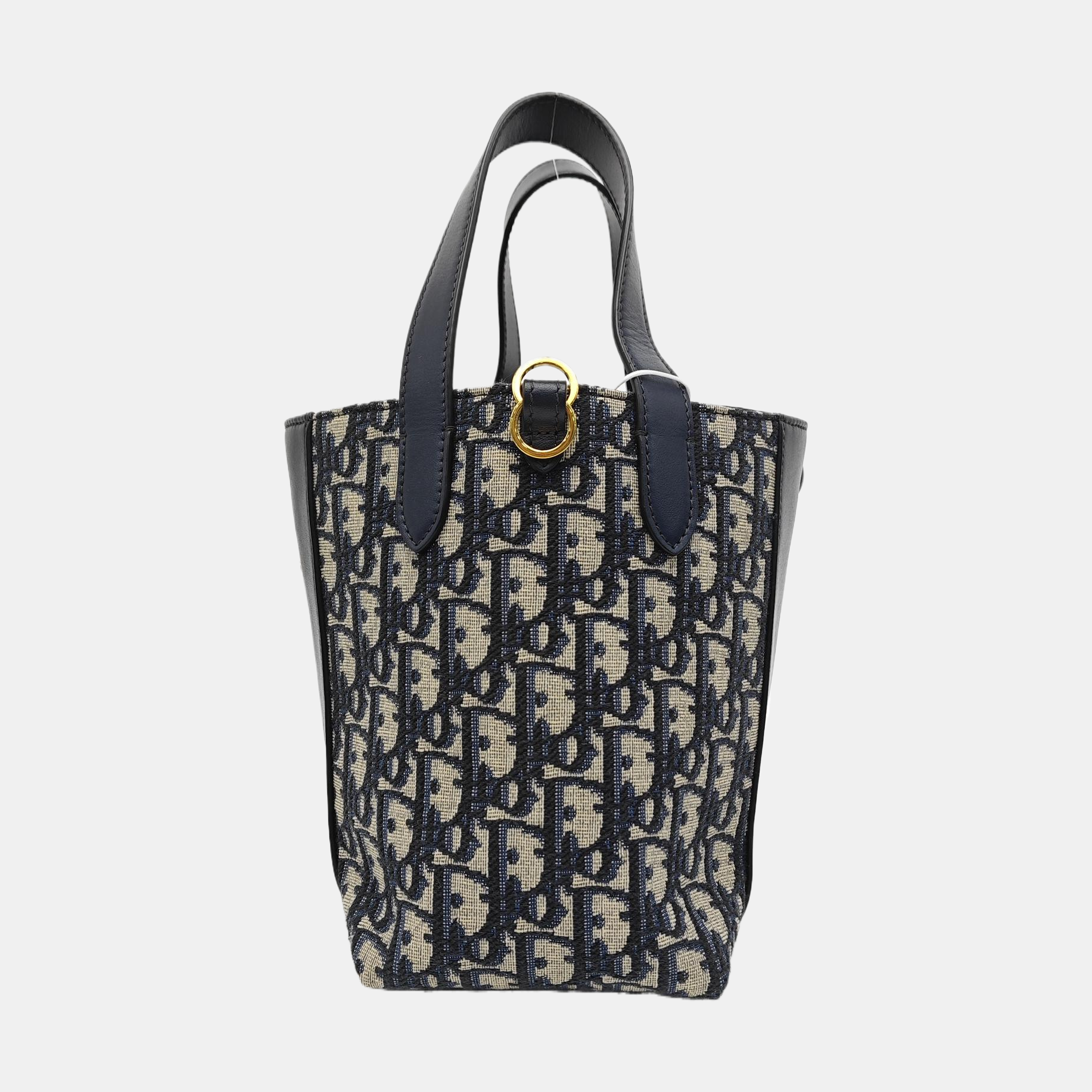 CD Signature Small Oblique Calfskin Blue