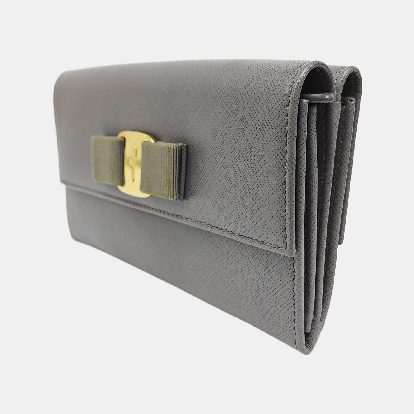 Ginny Calfskin Gray Wallet