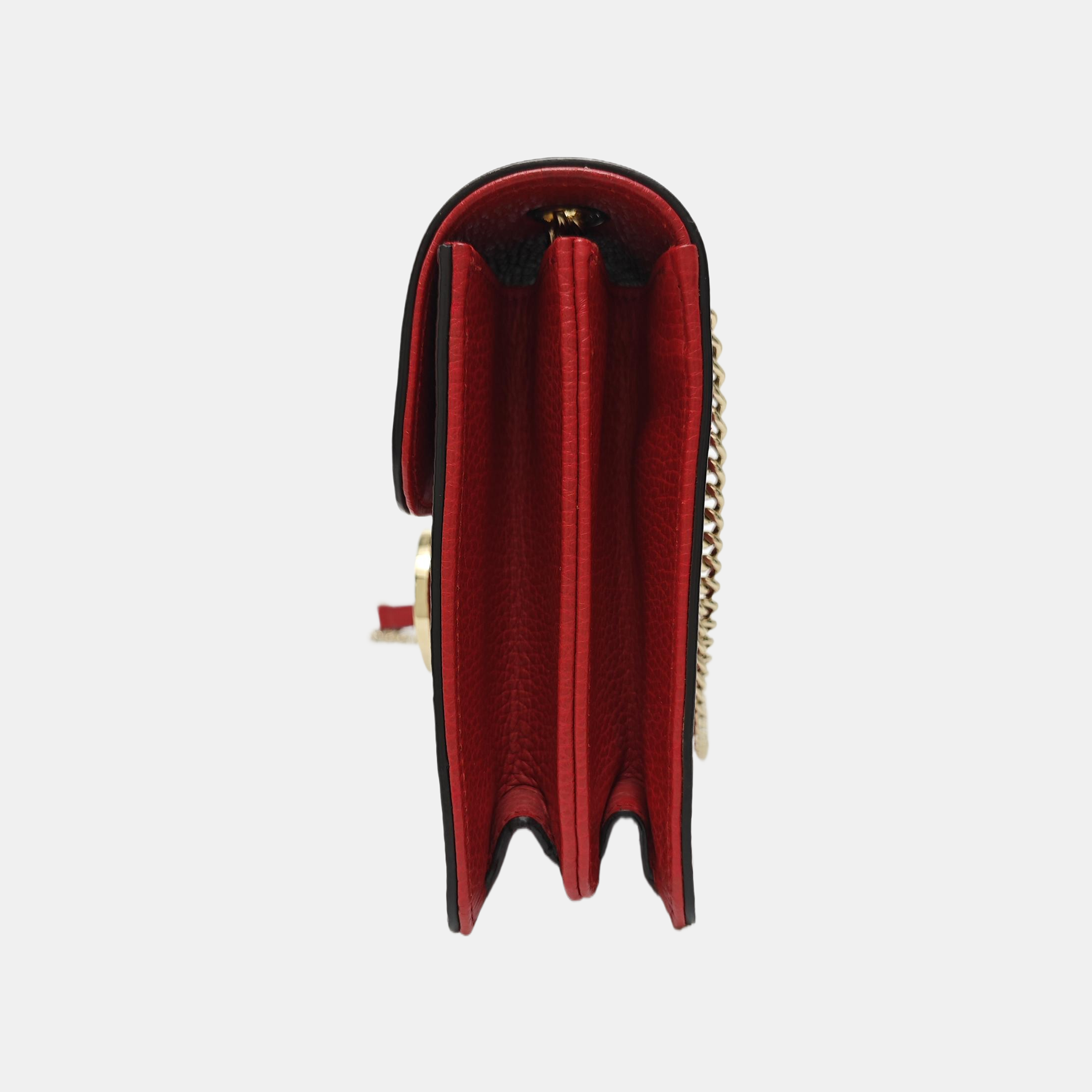 Interlocking G Small Calfskin Red