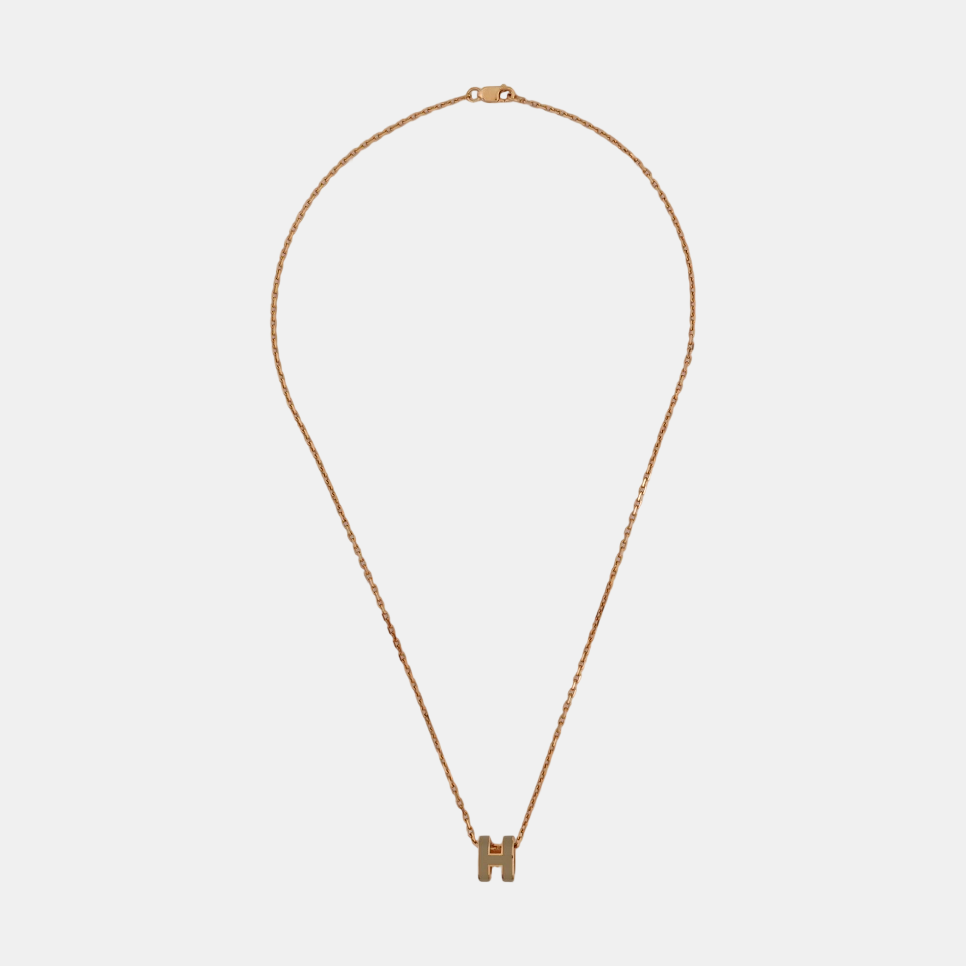Pop H Metal Rose Gold Necklace