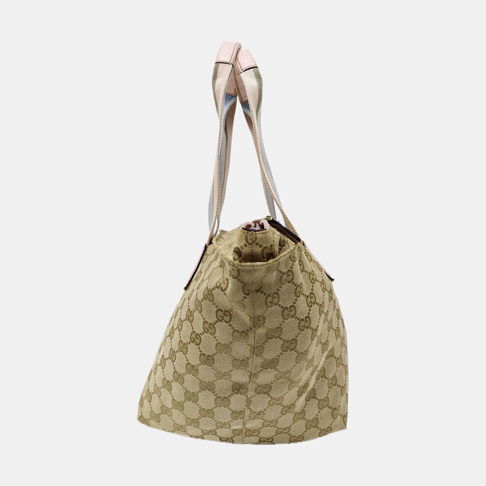 Monogram Canvas Tote Bag Beige