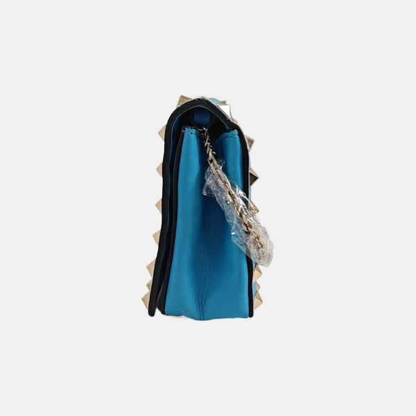 Rockstud Calfskin Blue