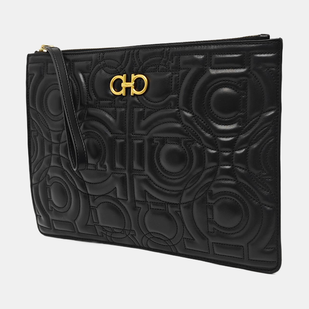 Quilted Calfskin Clutch Black