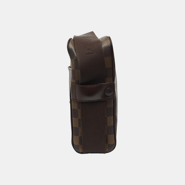 OLAV PM Damier Ebene Coated Canvas Brown