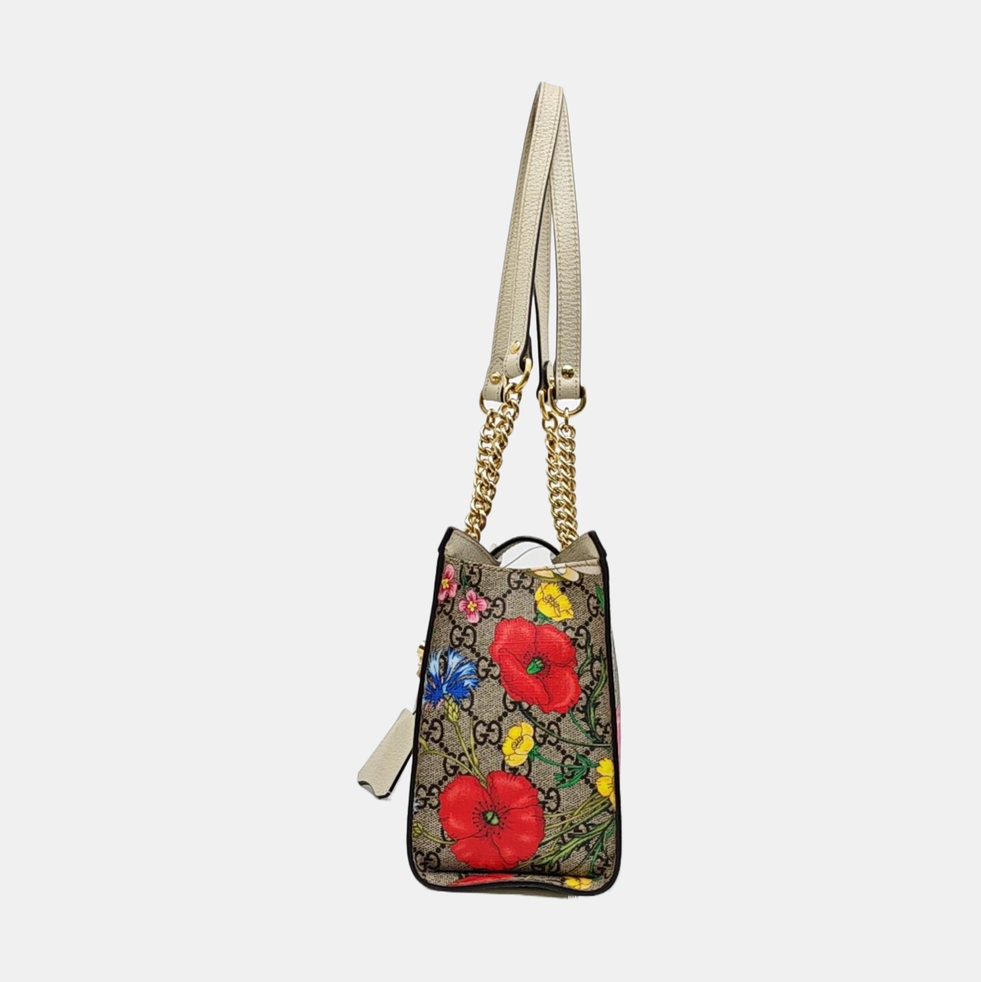 Padlock Small Monogram Coated Canvas Beige