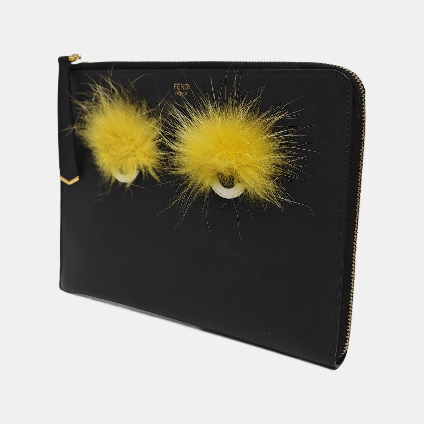Authenticated pre-owned  Monster Leather Black - Clutch at Looply