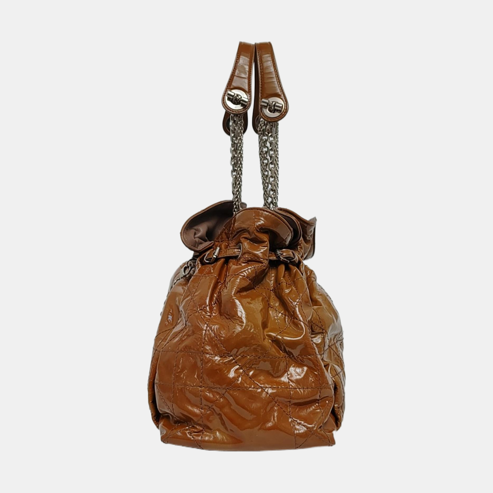 Le Trente Cannage Patent Leather Brown