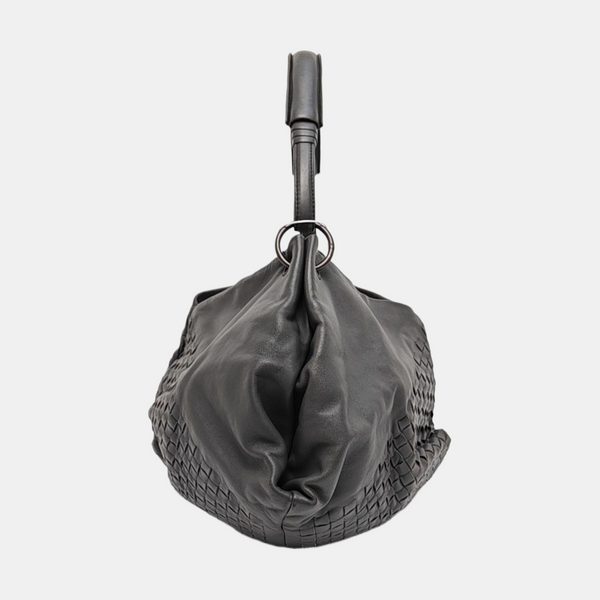 Lambskin Shoulder Bag Gray