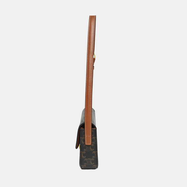 TRIOMPHE Small Coated Canvas Brown