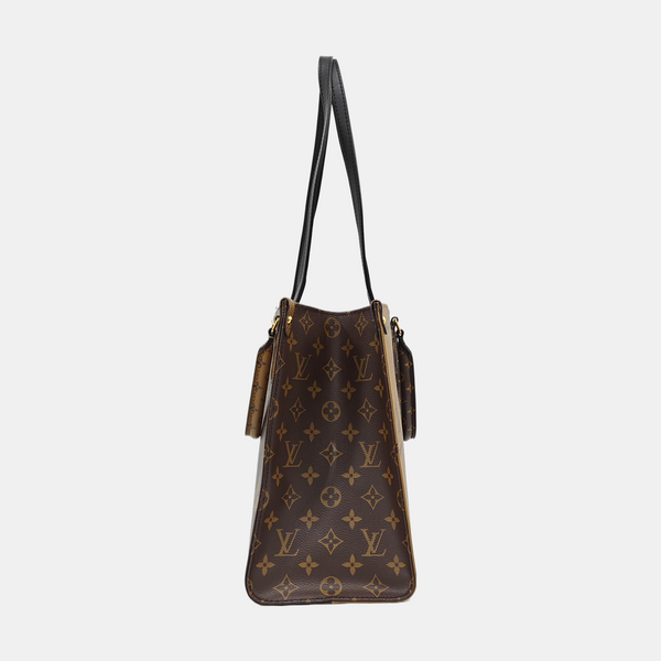 ONTHEGO MM Monogram Coated Canvas Brown