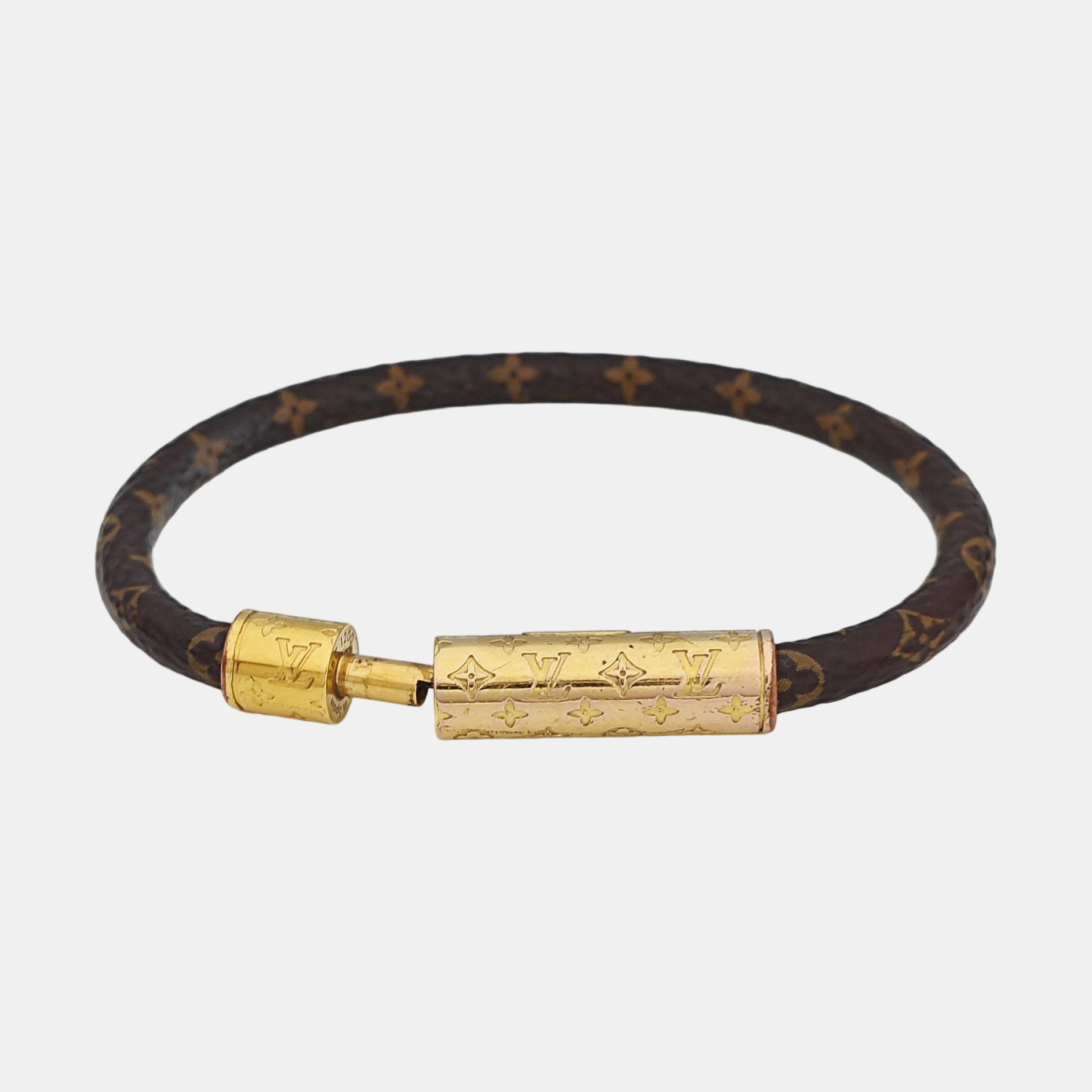 CONFIDENTIEL Coated Canvas Brown Bangle