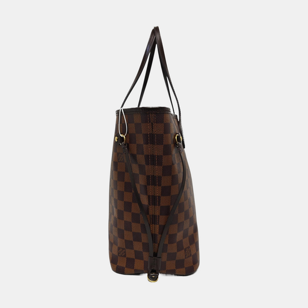 NEVERFULL MM Damier Ebene Coated Canvas Brown