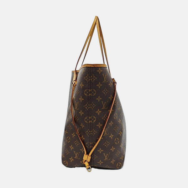 NEVERFULL GM Monogram Coated Canvas Brown