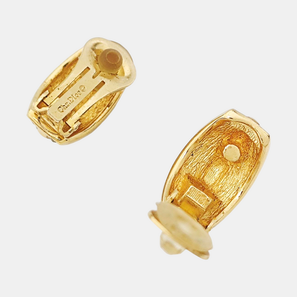 Metal Gold Clip On Earrings