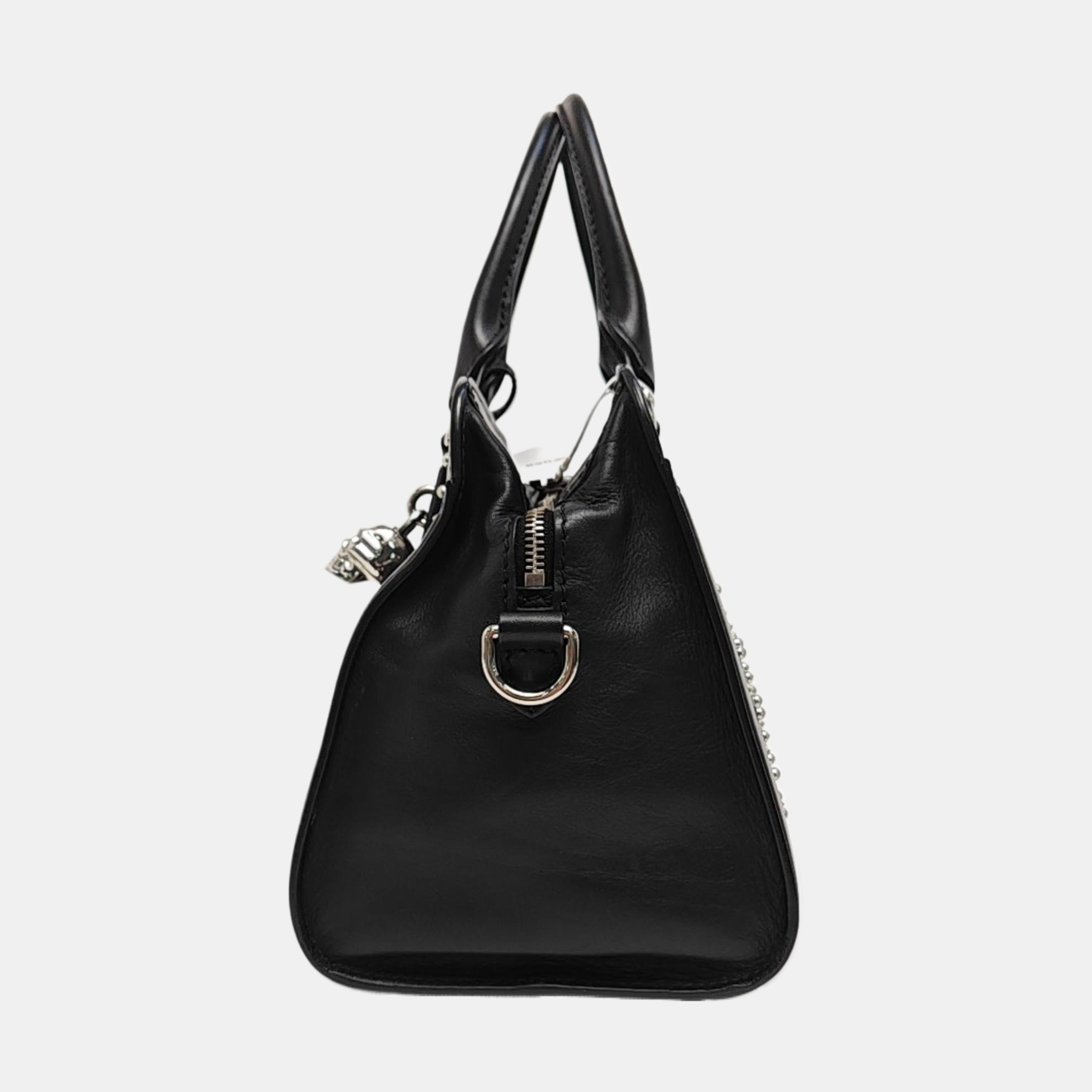Leather Shoulder Bag Small Black