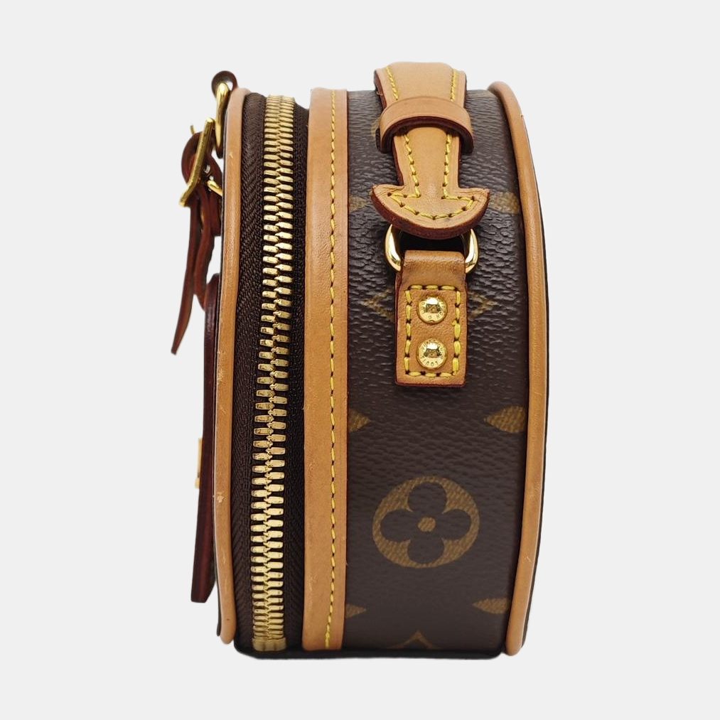 BOITE CHAPEAU Mini Monogram Coated Canvas Brown