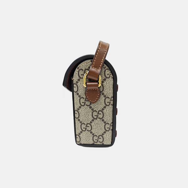 Horsebit 1955 Mini Monogram Coated Canvas Beige