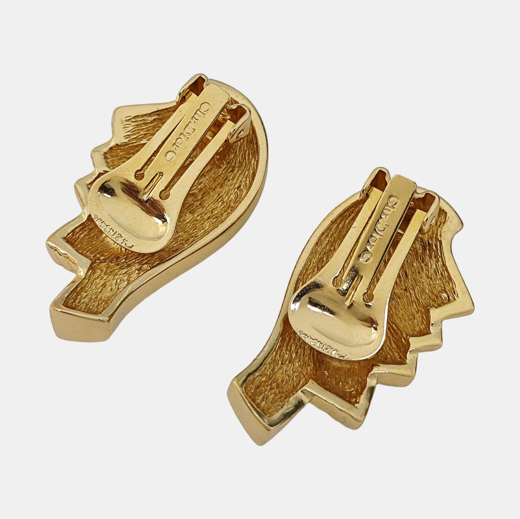 Metal Gold Clip On Earrings