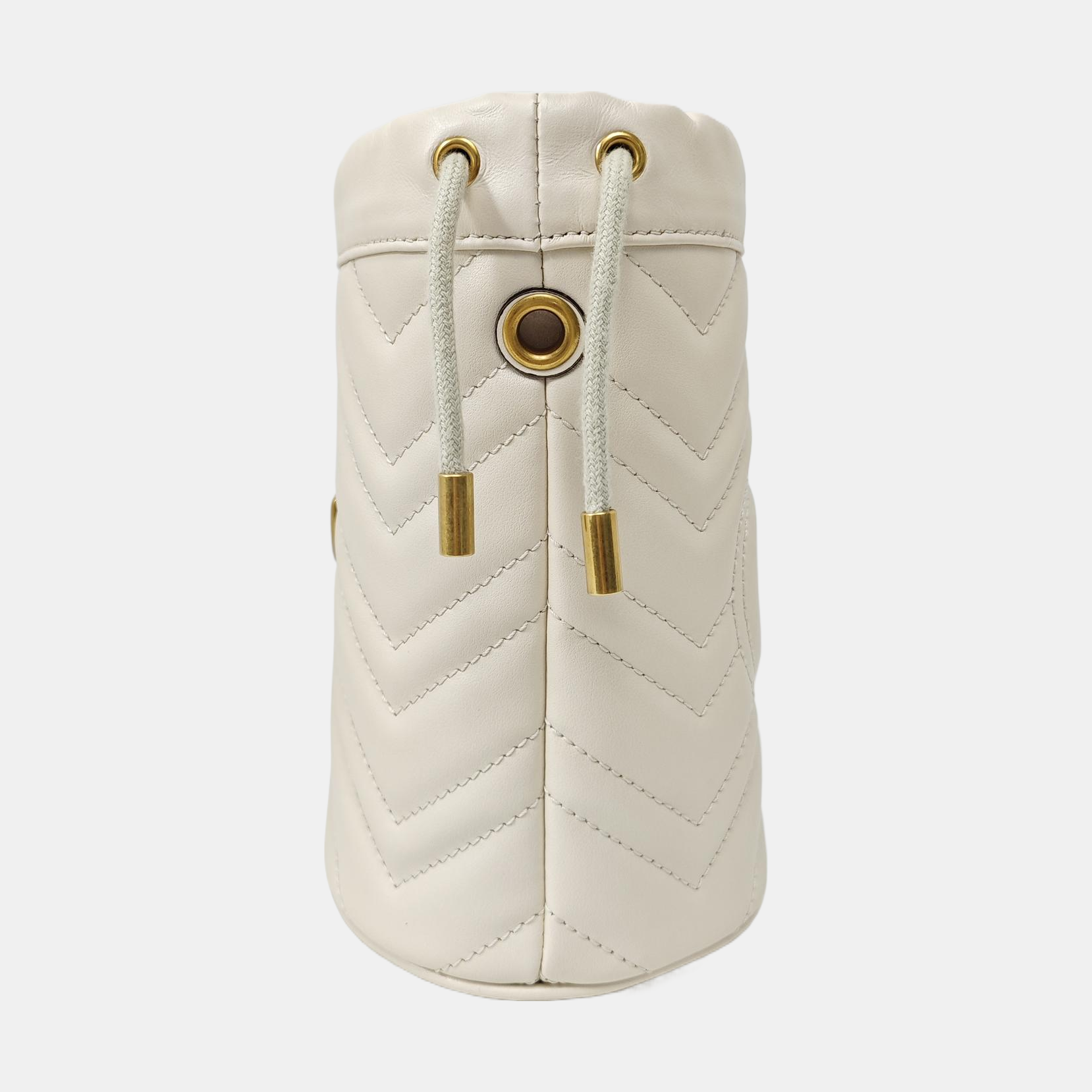 GG Marmont Mini Quilted Calfskin White