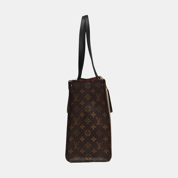 ONTHEGO MM Monogram Coated Canvas Brown