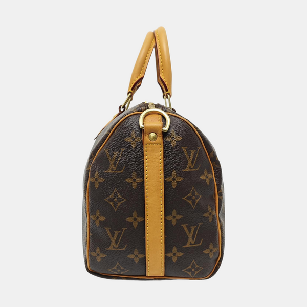 SPEEDY 25 Monogram Coated Canvas Brown