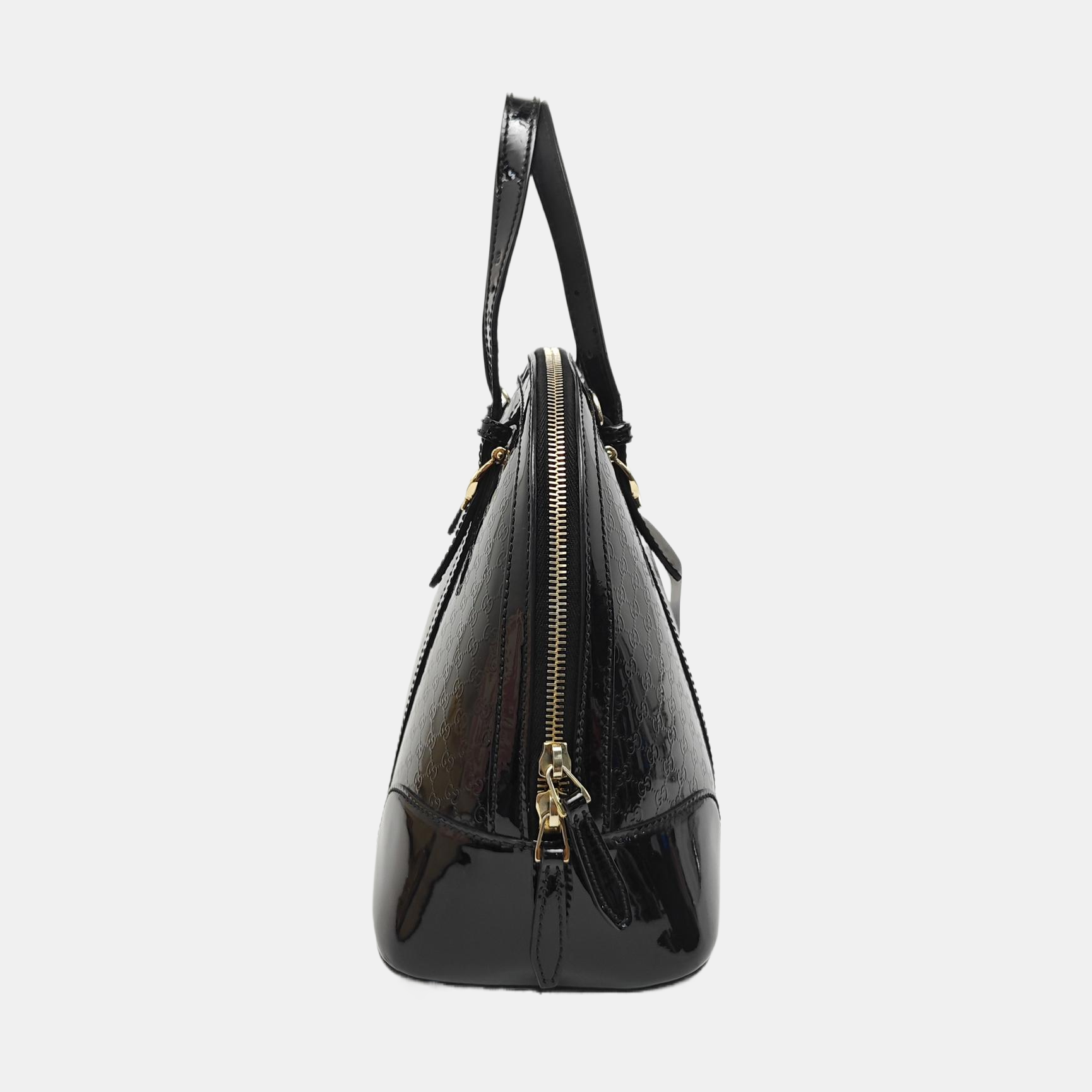 Microguccissima Monogram Patent Leather Black