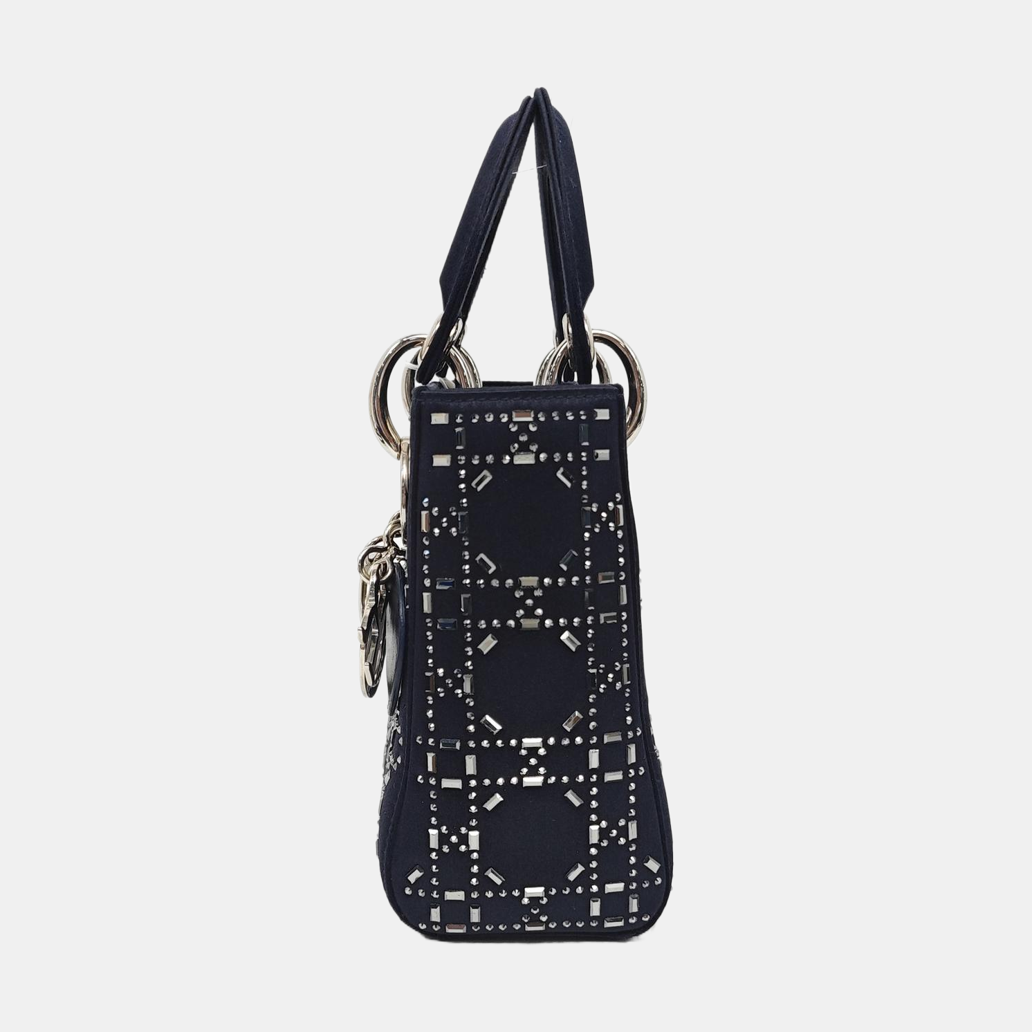 Lady Dior Mini Silk Satin Blue