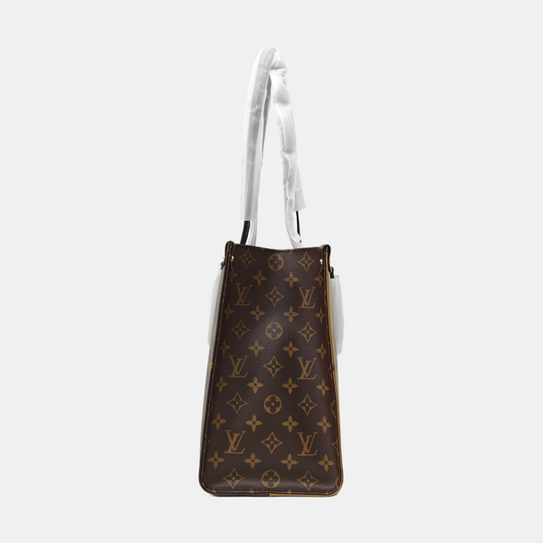 ONTHEGO MM Monogram Coated Canvas Brown