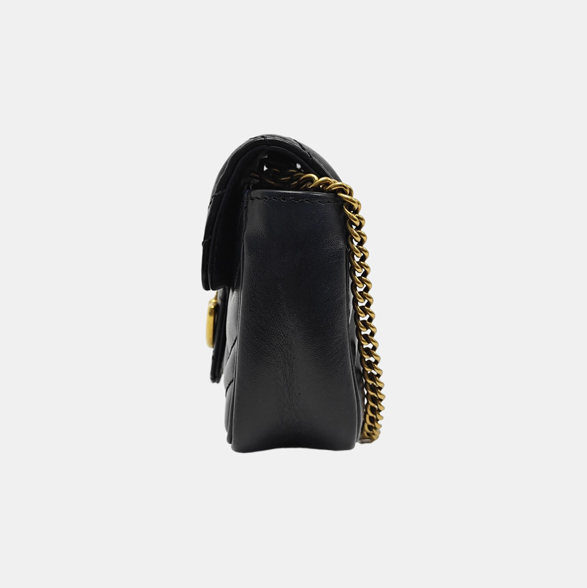 GG Marmont Mini Quilted Calfskin Black