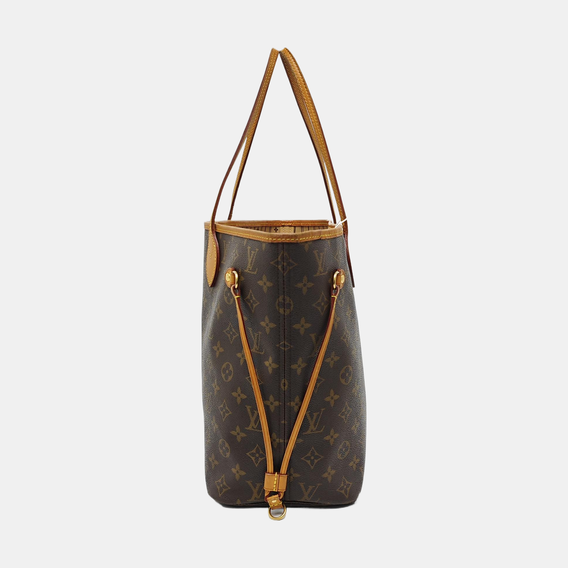 NEVERFULL MM Monogram Coated Canvas Brown