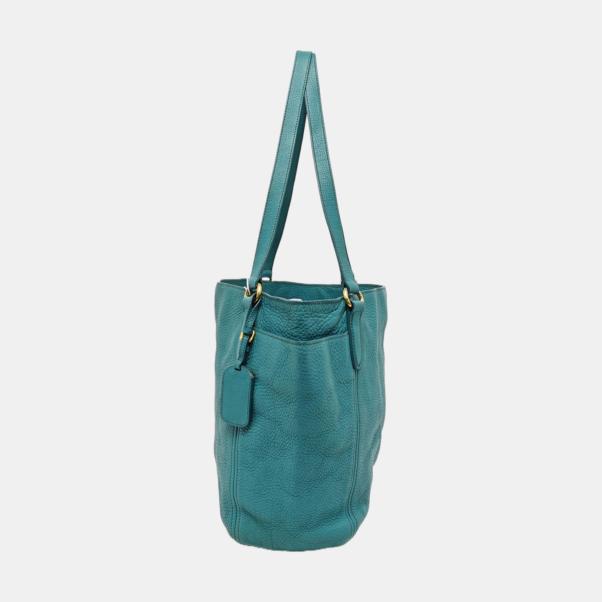 Calfskin Tote Bag Blue
