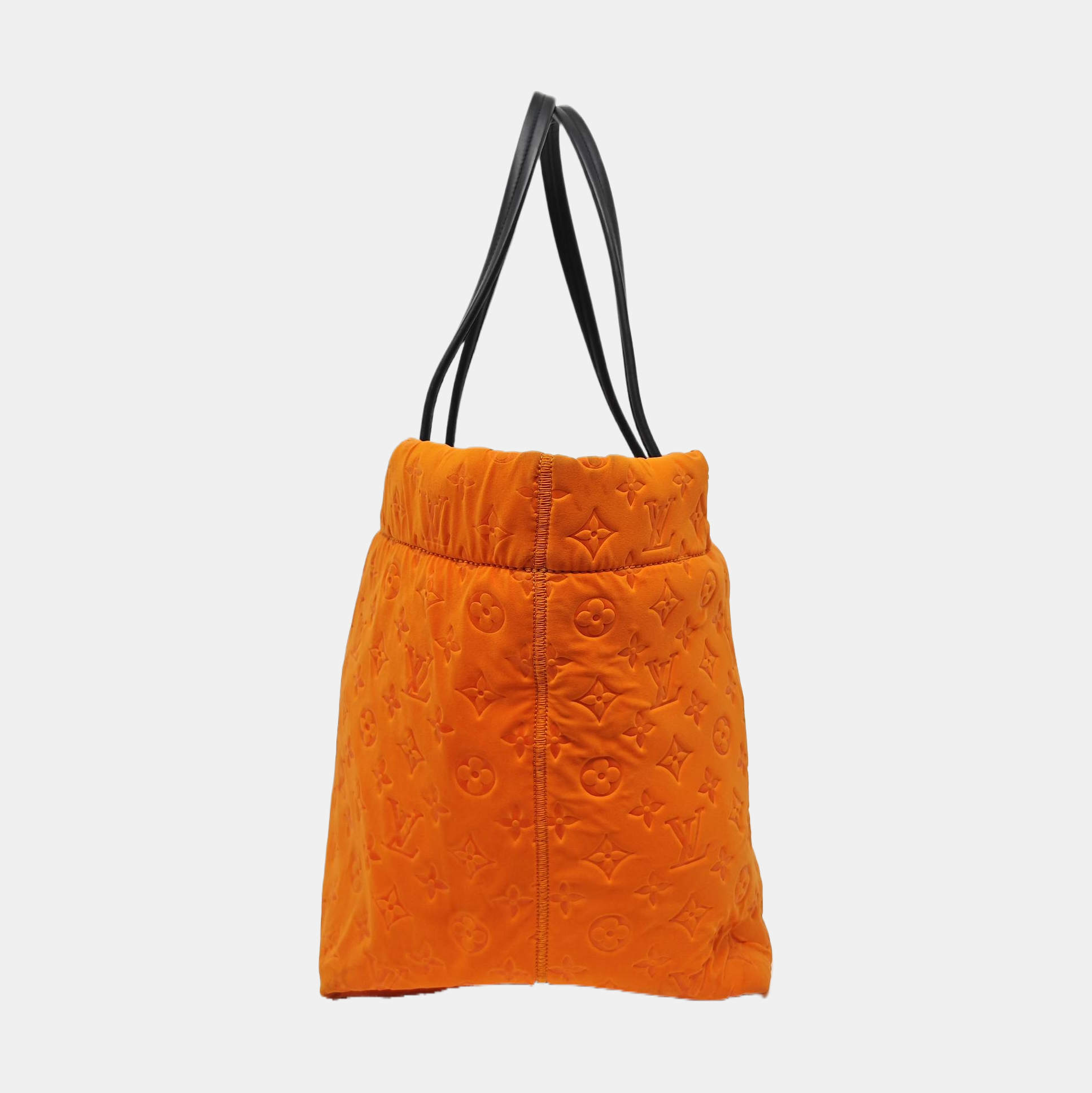 Monogram Fabric Tote Bag Orange