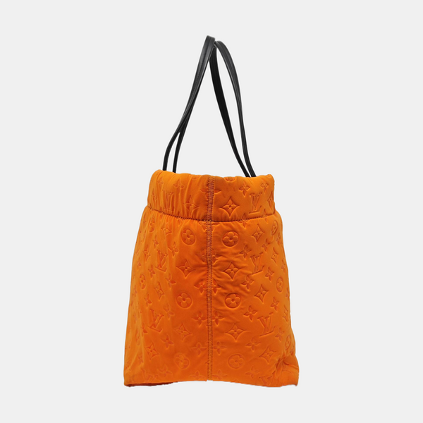 Monogram Fabric Tote Bag Orange
