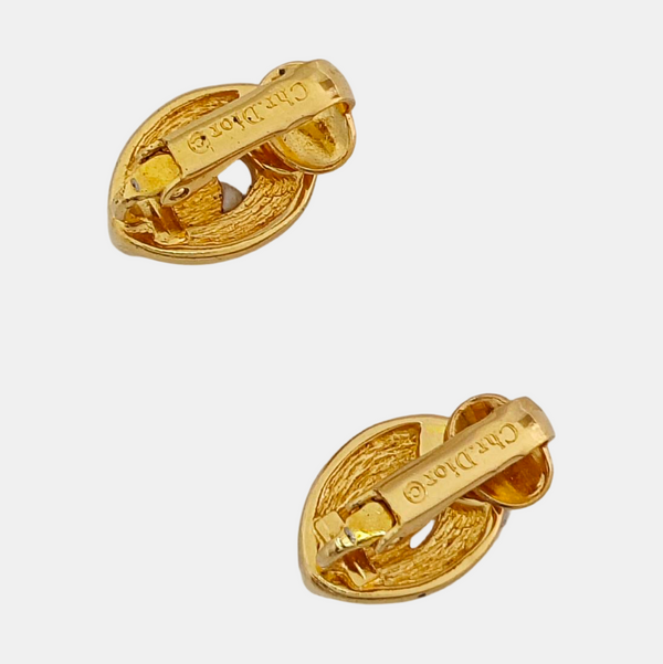 Metal Gold Clip On Earrings
