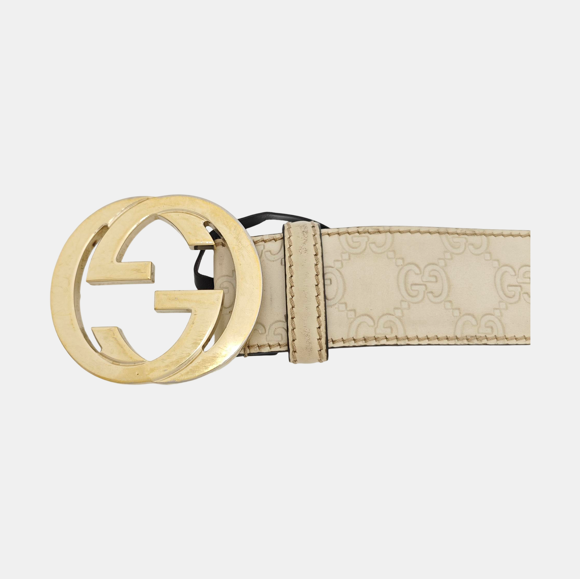 Leather Belt White